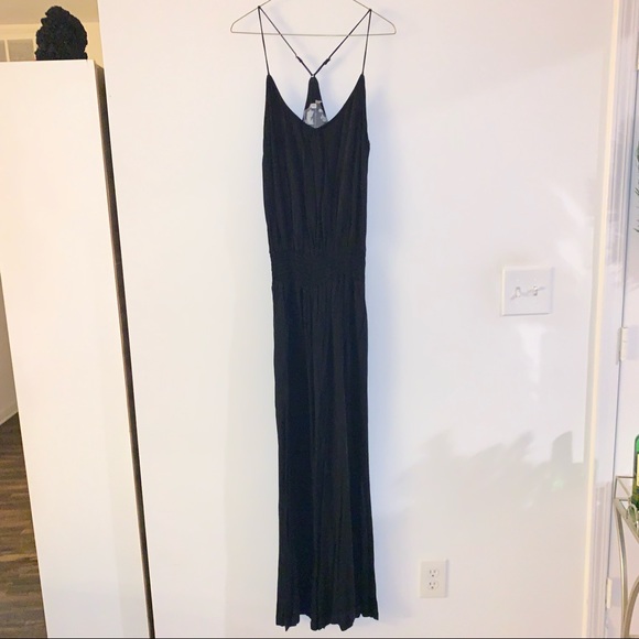 Young Fabulous & Broke Wide Leg Elastic Waist Jumpsuit In Black Size Medium - Picture 4 of 5